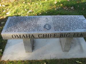 Bench honoring Omaha Chief Big Elk